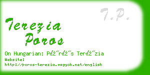 terezia poros business card